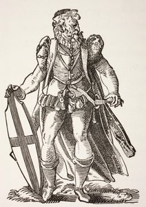 Cavaleiro Teutônico, de "A Vida Militar e Religiosa na Idade Média", de Paul Lacroix, publicado em Londres, c.1880
